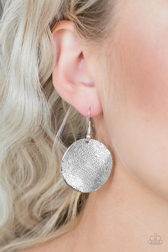 Paparazzi “Basic Bravado” Silver Earrings - Glitzygals5dollarbling Paparazzi Boutique 