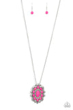 Mojave Medallion Pink ~ Paparazzi Necklace - Glitzygals5dollarbling Paparazzi Boutique 