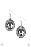 Paparazzi Rebel Highness Black Hematite Gem - Smoky Rhinestones - Earrings - Fashion Fix Exclusive September 2019 - Glitzygals5dollarbling Paparazzi Boutique 