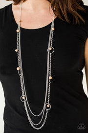 Paparazzi Collectively Carefree Brown Necklace - Glitzygals5dollarbling Paparazzi Boutique 