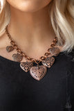 Paparazzi Love Lockets - Copper - Filigree Hearts - Necklace and matching Earrings - Glitzygals5dollarbling Paparazzi Boutique 