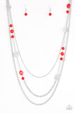 Paparazzi Pretty Pop-tastic! - Red - Necklace & Earrings - Glitzygals5dollarbling Paparazzi Boutique 