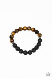 Paparazzi Destiny Brown Urban Bracelet Lava Beads - Glitzygals5dollarbling Paparazzi Boutique 