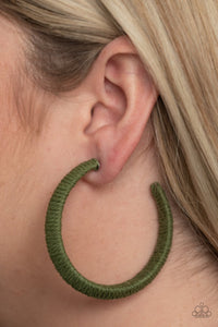 TWINE and Dine - green - Paparazzi earrings - Glitzygals5dollarbling Paparazzi Boutique 