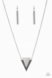 Paparazzi Ancient Arrow - Silver - Triangular Pendant - Necklace & Earrings - Glitzygals5dollarbling Paparazzi Boutique 