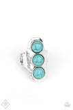 Paparazzi Eco Queen- Blue and Silver Ring- Paparazzi Accessories Exclusive - Glitzygals5dollarbling Paparazzi Boutique 