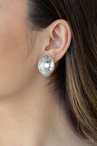 Paparazzi Movie Star Sparkle - White Earrings - Glitzygals5dollarbling Paparazzi Boutique 