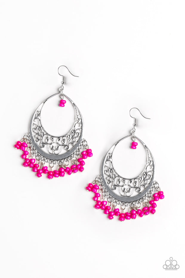 Paparazzi Malibu Mamba Pink Earrings - Glitzygals5dollarbling Paparazzi Boutique 