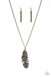 Paparazzi Free Bird Brass Necklace - Glitzygals5dollarbling Paparazzi Boutique 