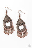 Paparazzi New Delhi Native Copper Earrings - Glitzygals5dollarbling Paparazzi Boutique 