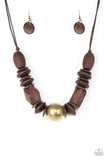 Paparazzi Necklace ~ Grand Turks Getaway - Brass - Glitzygals5dollarbling Paparazzi Boutique 