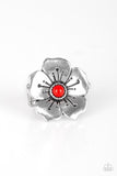 Boho Blossom - Red Ring - Paparazzi Accessories - Glitzygals5dollarbling Paparazzi Boutique 