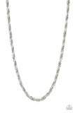 Pit Stop Silver ~ Paparazzi Necklace - Glitzygals5dollarbling Paparazzi Boutique 