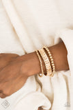 Paparazzi Layer It On Me - Gold Fashion Fix Exclusive Bracelet - Glitzygals5dollarbling Paparazzi Boutique 