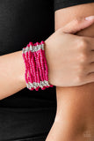 Paparazzi “Outback Odyssey” Pink Bracelet - Glitzygals5dollarbling Paparazzi Boutique 