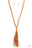 Paparazzi Hand-Knotted Knockout Orange Necklace - Glitzygals5dollarbling Paparazzi Boutique 