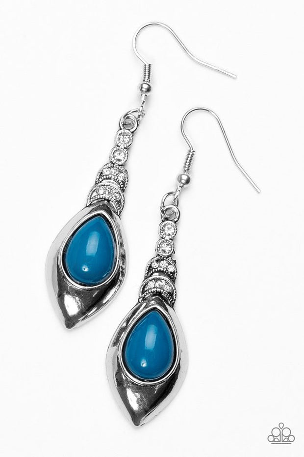 Paparazzi “You Know Hue” Blue Earrings - Glitzygals5dollarbling Paparazzi Boutique 
