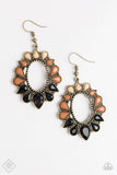 Paparazzi Fashionista Flavor - Multi Earrings Black and Taupe Faceted Bead Earrings - Glitzygals5dollarbling Paparazzi Boutique 