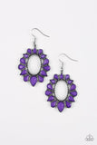 Paparazzi Fashionista Flavor - Purple - Teardrops - Silver Hoops Earrings - Glitzygals5dollarbling Paparazzi Boutique 