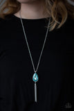 Paparazzi Necklace - Elite Shine - Blue Teardrop - Glitzygals5dollarbling Paparazzi Boutique 