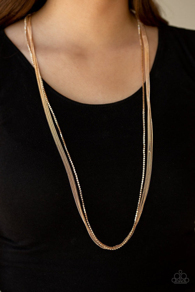 Paparazzi Sleek and Destroy Gold Necklace - Glitzygals5dollarbling Paparazzi Boutique 