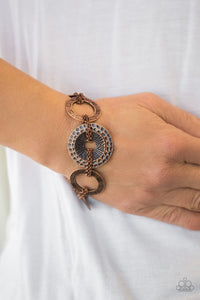 Paparazzi Way Wild - Copper - Stamped and Hammered - Shimmery Copper Bracelet - Glitzygals5dollarbling Paparazzi Boutique 