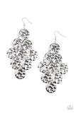 Paparazzi Metro Trend - Silver - Embossed Discs - Earrings - Glitzygals5dollarbling Paparazzi Boutique 