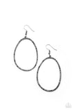 Paparazzi OVAL-ruled! - Black Earrings - Glitzygals5dollarbling Paparazzi Boutique 