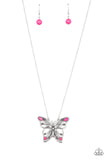 Badlands Butterfly Pink ~ Paparazzi Necklace - Glitzygals5dollarbling Paparazzi Boutique 