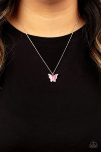 Butterfly Prairies - Pink - Paparazzi Necklace - Glitzygals5dollarbling Paparazzi Boutique 