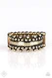 Paparazzi Heavy Metal Muse Brass Ring Fashion Fix Exclusive - Glitzygals5dollarbling Paparazzi Boutique 