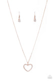 GLOW By Heart - rose gold - Paparazzi necklace - Glitzygals5dollarbling Paparazzi Boutique 