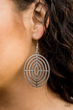 Paparazzi Totally On Target - Silver - Earrings - Fashion Fix Exclusive February 2020 - Glitzygals5dollarbling Paparazzi Boutique 