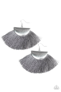 Paparazzi Fox Trap - Silver Thread / Tassel Earrings - Glitzygals5dollarbling Paparazzi Boutique 