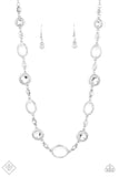 Pushing Your LUXE - white - Paparazzi necklace Fashion Fix Exclusive - Glitzygals5dollarbling Paparazzi Boutique 