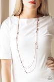 Paparazzi Ultrawealthy - Copper - Necklace & Earrings - Glitzygals5dollarbling Paparazzi Boutique 