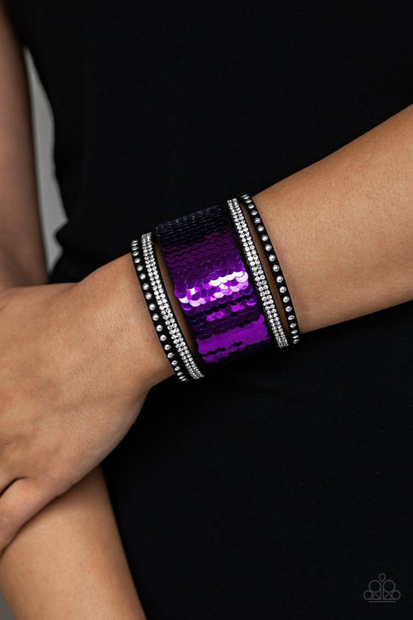 MERMAIDS Have More Fun Purple Urban Bracelet - Glitzygals5dollarbling Paparazzi Boutique 