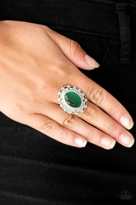 Baroque the Spell - green - Paparazzi ring - Glitzygals5dollarbling Paparazzi Boutique 
