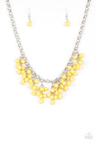 Paparazzi Modern Macarena - Yellow Necklace - Glitzygals5dollarbling Paparazzi Boutique 