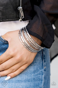 Rumble in the Concrete Jungle Silver Bracelets Fashion Fix Exclusive - Glitzygals5dollarbling Paparazzi Boutique 