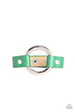 Paparazzi Rustic Rodeo - Green Leather - Silver Ring - Snap Bracelet - Glitzygals5dollarbling Paparazzi Boutique 