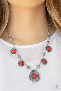 Mayan Magic - red - Paparazzi necklace - Glitzygals5dollarbling Paparazzi Boutique 