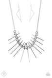 Paparazzi Fully Charged - Silver Necklace - Trend Blend / Fashion Fix Exclusive - December 2020 - Glitzygals5dollarbling Paparazzi Boutique 