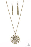 Paparazzi Mandala Melody - Brass - Necklace & Earrings - Glitzygals5dollarbling Paparazzi Boutique 