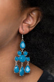 Afterglow Glamour Blue Paparazzi Earrings - Glitzygals5dollarbling Paparazzi Boutique 