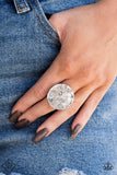 Paparazzi Lined Up - Silver - Ring - Trend Blend / Fashion Fix Exclusive June 2020 - Glitzygals5dollarbling Paparazzi Boutique 