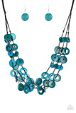 Paparazzi Wonderfully Walla Walla Blue Wooden Necklace - Glitzygals5dollarbling Paparazzi Boutique 