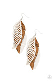 WINGING Off The Hook - white - Paparazzi earrings - Glitzygals5dollarbling Paparazzi Boutique 