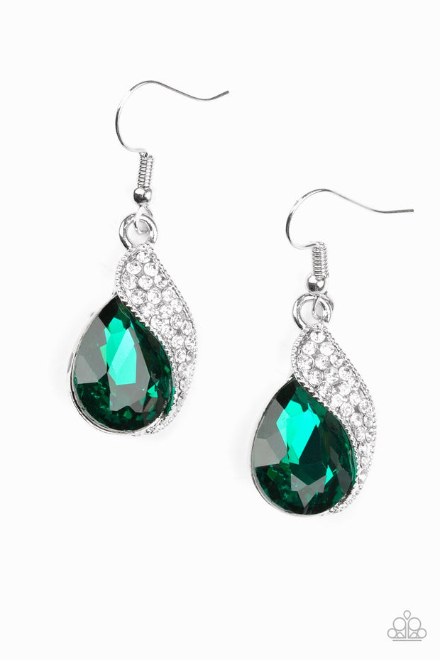 Paparazzi Easy Elegance Green Earrings - Glitzygals5dollarbling Paparazzi Boutique 