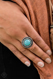 Paparazzi Rare Minerals - Blue Turquoise Stone - Ring - Fashion Fix Trend Blend Exclusive August 2019 - Glitzygals5dollarbling Paparazzi Boutique 